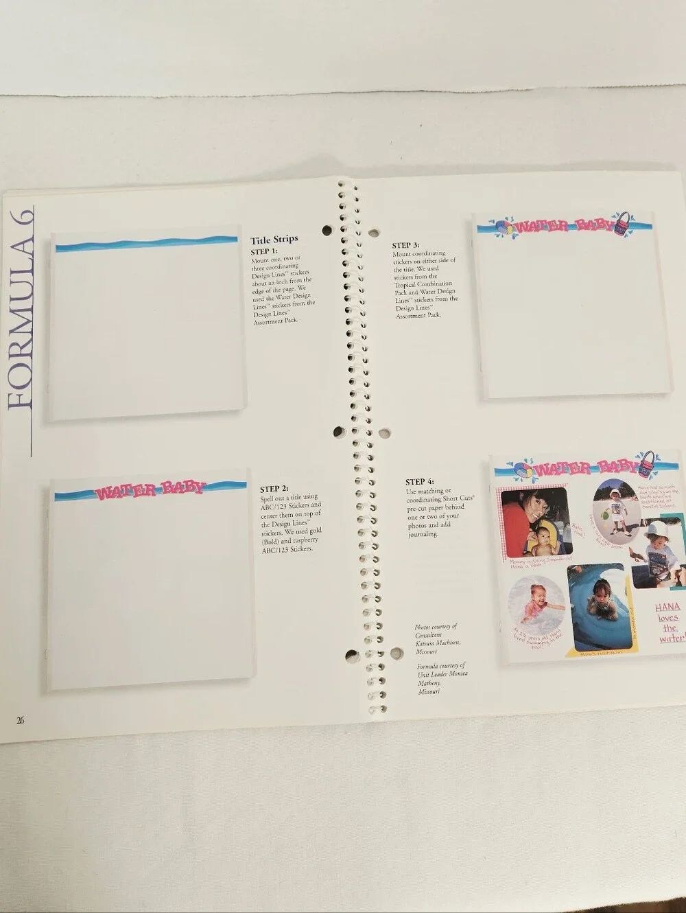 Creative Memories Fast Formulas Page Layout Book 2000 Scrapbooking Guide